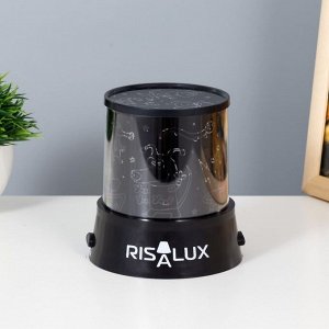 RISALUX Ночник-проектор &quot;Инопланетянин&quot; LED USB/от батареек черный 10,8Х10,8Х11,5 см