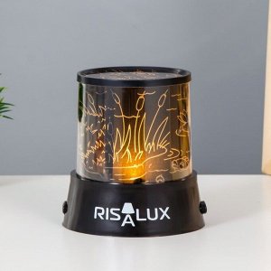 RISALUX Ночник-проектор &quot;Квакушки&quot; LED USB/от батареек черный 10,8Х10,8Х11,5 см