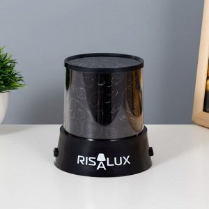 RISALUX Ночник-проектор &quot;Свежие фрукты&quot; LED USB/от батареек черный 10,8Х10,8Х11,5 см