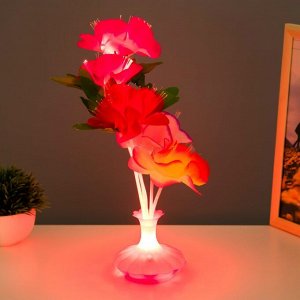 Фигурка светящаяся RISALUX «Букет», LED-ночник, от батареек, МИКС