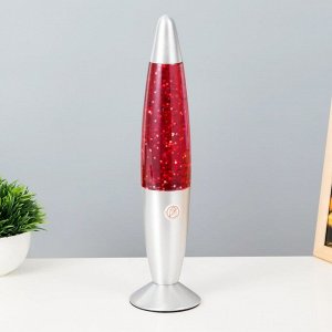 Светильник «Ракета» 1x30 Вт Е14-R39 (блестки) серебро 8x8x34 см