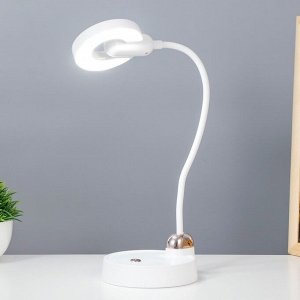 Настольная лампа "Блум" LED 3Вт АКБ USB белый 11,5х13х45 см