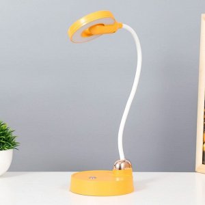 Настольная лампа "Блум" LED 3Вт АКБ USB желтый 11,5х13х45 см