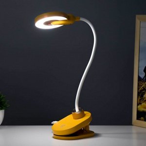 Настольная лампа на прищепке "Блум" LED 3Вт АКБ USB оранжевый 8х12х42,5 см