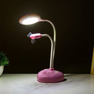 Настольная лампа "Сентра" LED 4Вт USB АКБ розовый 10х11,5х40,5 см