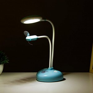 Настольная лампа "Сентра" LED 4Вт USB АКБ голубой 10х11,5х40,5 см