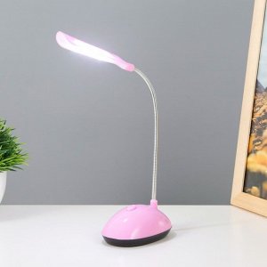 Настольная лампа "Световой луч" LED от батареек розовый 5Х8,5Х20 см