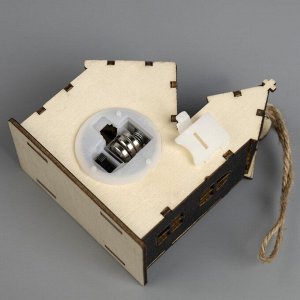 Светодиодная игрушка «Дом с призраками» 8 x 10 x 4.5 см, пластик, батарейки LR1130х3, свечение тёплое белое