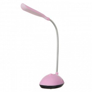 Настольная лампа "Световой луч" LED от батареек розовый 5х8,5х20 см RISALUX