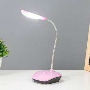 Настольная лампа "Рендо" LED 2Вт от батареек 3хААА розовый 11,5х11,5х38,5 см
