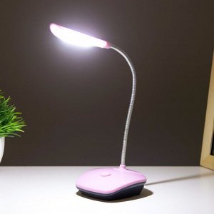Настольная лампа "Рендо" LED 2Вт от батареек 3хААА розовый 11,5х11,5х38,5 см