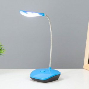 Настольная лампа "Рендо" LED 2Вт от батареек 3хААА голубой 11,5х11,5х38,5 см