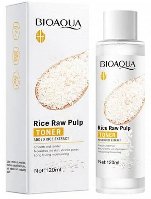 BIOAQUA RICE RAW PULP Toner тонер  для лица с экстрактом риса, 120 мл.