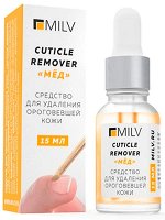 10 мл, MILV, Кератогель щелочной «Сuticle remover «Мёд»