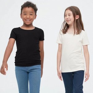 UNIQLO Heattech - детская футболка с коротким рукавом - белая