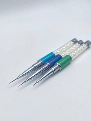Профессиональная тонкая кисть для ногтей с натуральным ворсом (норка) 1 шт.