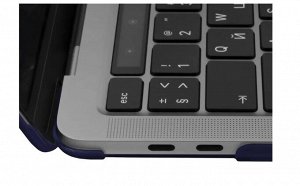 Чехол-накладка для MacBook Pro 16" 2020 vipe, синий, soft-touch