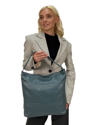 Женская сумка из натуральной кожи, цвет бирюзовый