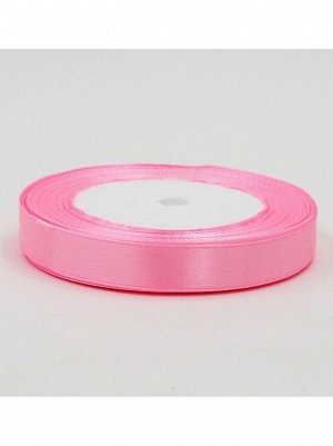 Лента атлас 1,2 см х 25 ярд цвет нежно-розовый № 004 HS-50-1