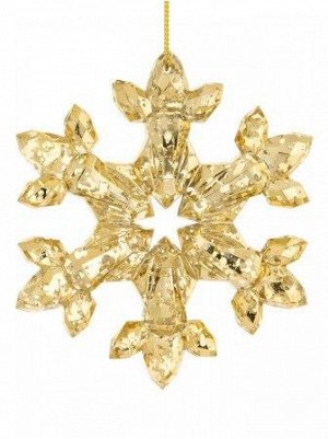 Снежинка золото 8,6 х 1 х 9,5 см полипропилен новый год