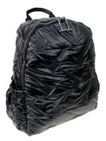 Дутый женский рюкзак из полиэстера, цвет черный
