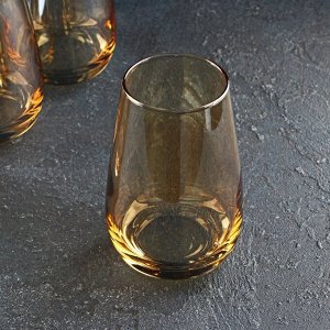 Набор стаканов высоких «Золотой мёд», 350 мл, 4 шт