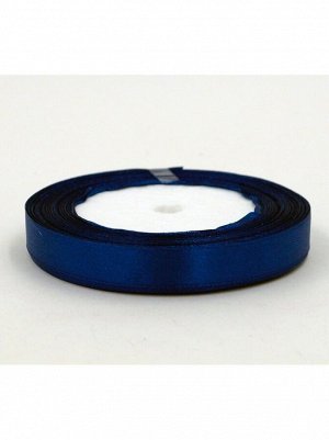 Лента атлас 1,2 см х 25 ярд цвет темно-синий № 038 HS-50-1
