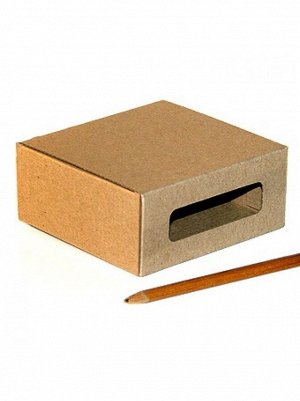 Коробка микрогофра 017/002-93 прямоугольник с боковым окном 11 х11,5 х 5 см