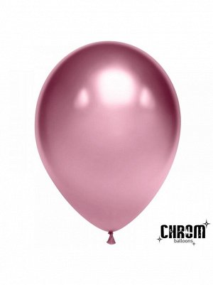 12"/30 см Хром розовый 50 шт Chrom ballons