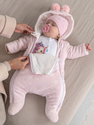 Luxury Baby Комбинезон утепленный &quot;Звездочка&quot; (розовый)