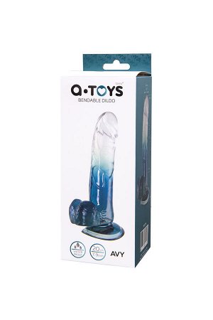 Фаллоимитатор A-Toys by TOYFA Avy, TPE, прозрачный синий, 20 см