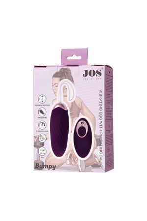 Виброяйцо с с имитацией фрикций JOS Bumpy, силикон, фиолетовое, 9 см