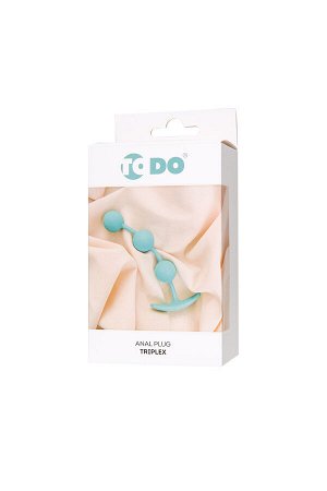 Анальная втулка ToDo by Toyfa Triplex, силикон, мятная, 15 см, ? 2,5 см