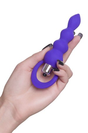 Анальная втулка ToDo by Toyfa Twisty, силикон, фиолетовая, 14 см, ? 3,2 см