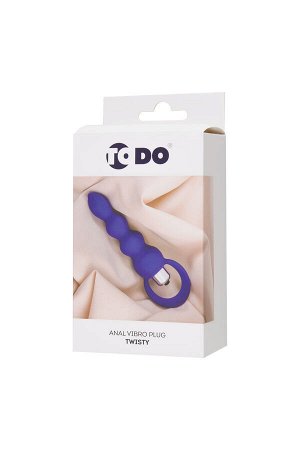Анальная втулка ToDo by Toyfa Twisty, силикон, фиолетовая, 14 см, ? 3,2 см