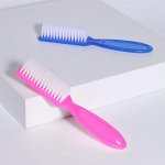 Щётка для маникюра/педикюра, 14,5 см, цвет МИКС