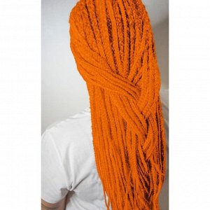 Косы для афрорезинок, 60 см, 15 прядей (CE), цвет оранжевый(#F15)
