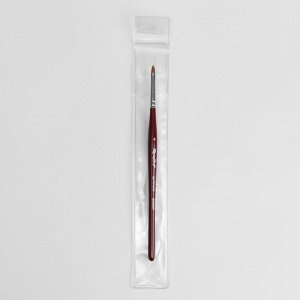Roubloff Кисть для дизайна и наращивания ногтей, лепесток, плоская, 17,5 см, цвет бордовый