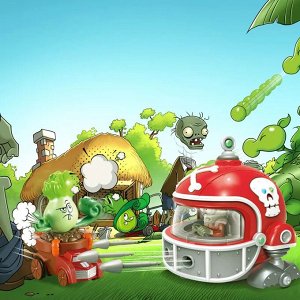 Plants vs. Zombies Босс Зомби в летающей тарелке Меха-Футбол - Зомби против Растений