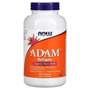 NOW FOODS, ADAM, Мультивитаминный комплекс для мужчин, 180 мягких  капсул