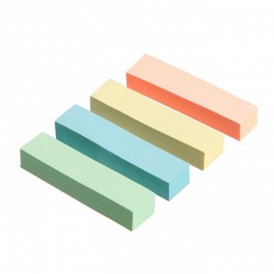 Блок-закладки с клеевым краем бумажные 12 х 50 мм, 4 цвета, 80 листов, пастель