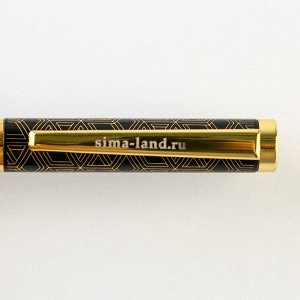 Ручка в футляре "Лучший папа", металл, 1.0 мм, синяя паста