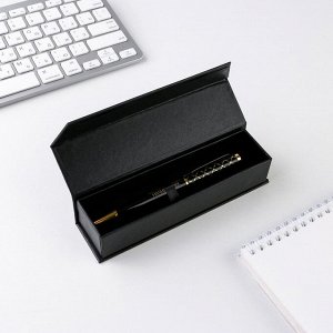 Ручка в футляре "Золотой БОСС", металл, 1.0 мм, синяя паста