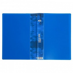 Папка с 20 вкладышами А5, 600 мкм, Calligrata, 9 мм, синяя