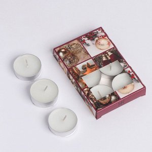 Набор чайных свечей ароматических, 6 шт, мандарин