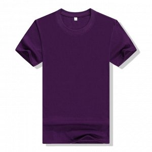Хлопковая футболка унисекс, однотонная, цвет пурпурный