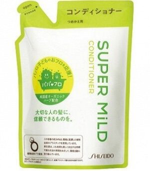895892 "SHISEIDO" "Super MiLD" Мягкий кондиционер для волос с ароматом трав  (м/у) 400мл 1/18