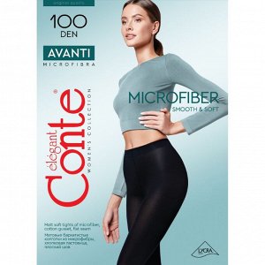 Avanti 100 колготки (Conte)/6/ плотные, непрозрачные из нитей микрофибры и Lycra, с ластовицей