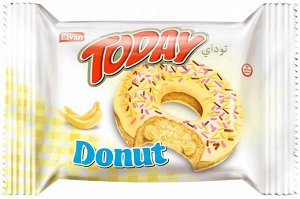 Пончик с банановым кремом Elvan TODAY Donut Banana Тудей Донат со вкусом Банан Кекс To Day 40 гр