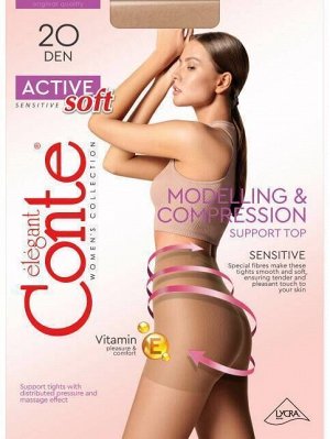 Колготки Active Soft 20 (Conte)   с утягивающими шортиками для чувствительной кожи